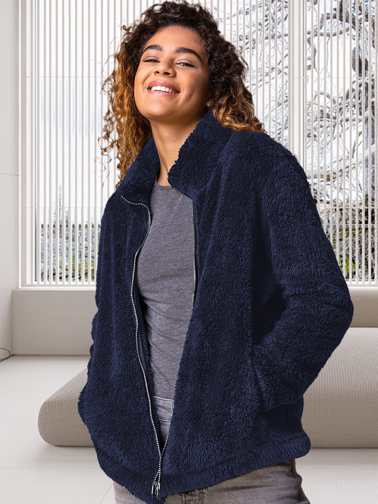 übergangsjacke Herbst Jacken Damen Wolle Damenjacke Winter Wolle