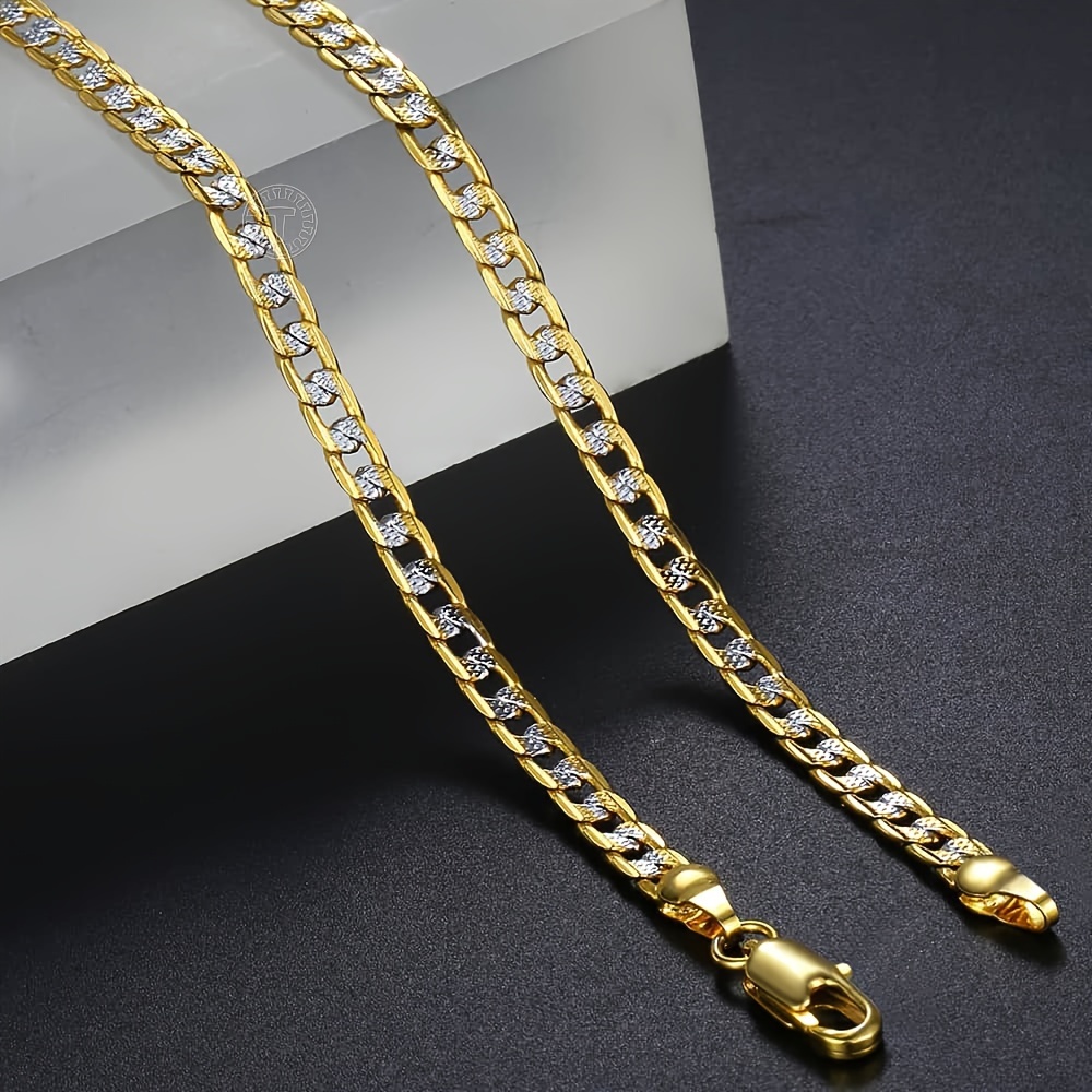 

4mm Necklace For Men Women Curb Chain Cuban Link Mens Womens Necklace Chains Fashion Jewelry