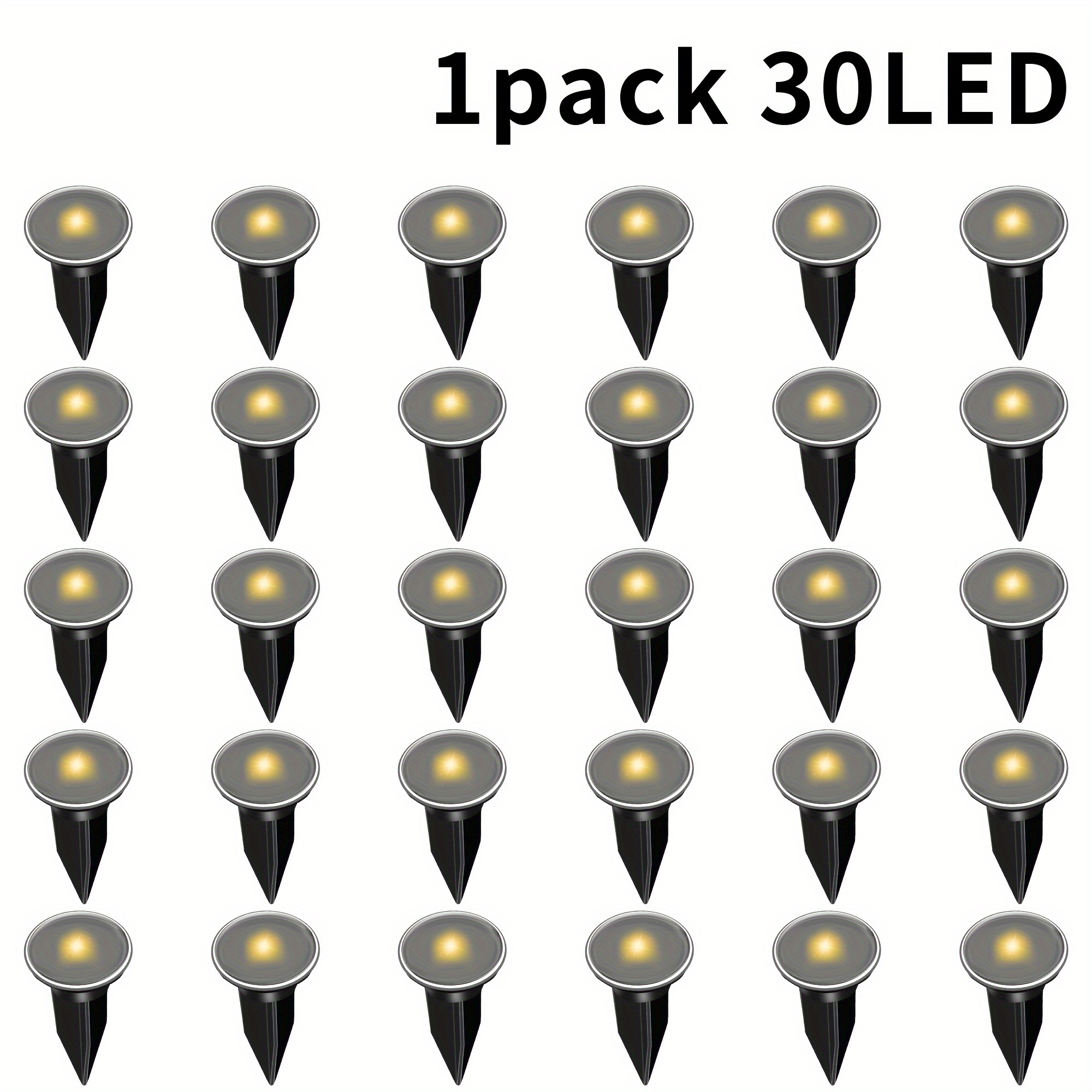 15/30pcs Solar Landscape Lighting Lead Lights, Ipx4 Outdoor Solar Lights Outdoor Solar Garden Lights For , Walkways, Courtyards, Courtyards, Lawn Decoration(warm )