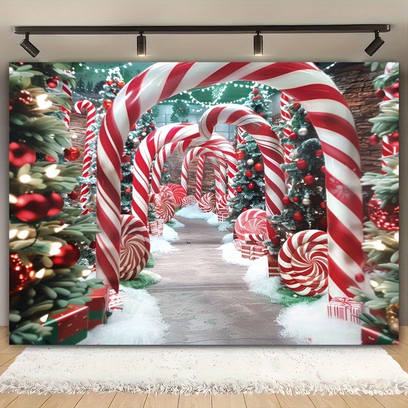 

1pc Christmas Backdrop, Polyester , 39x59inch, For , Decor, , , No Needed