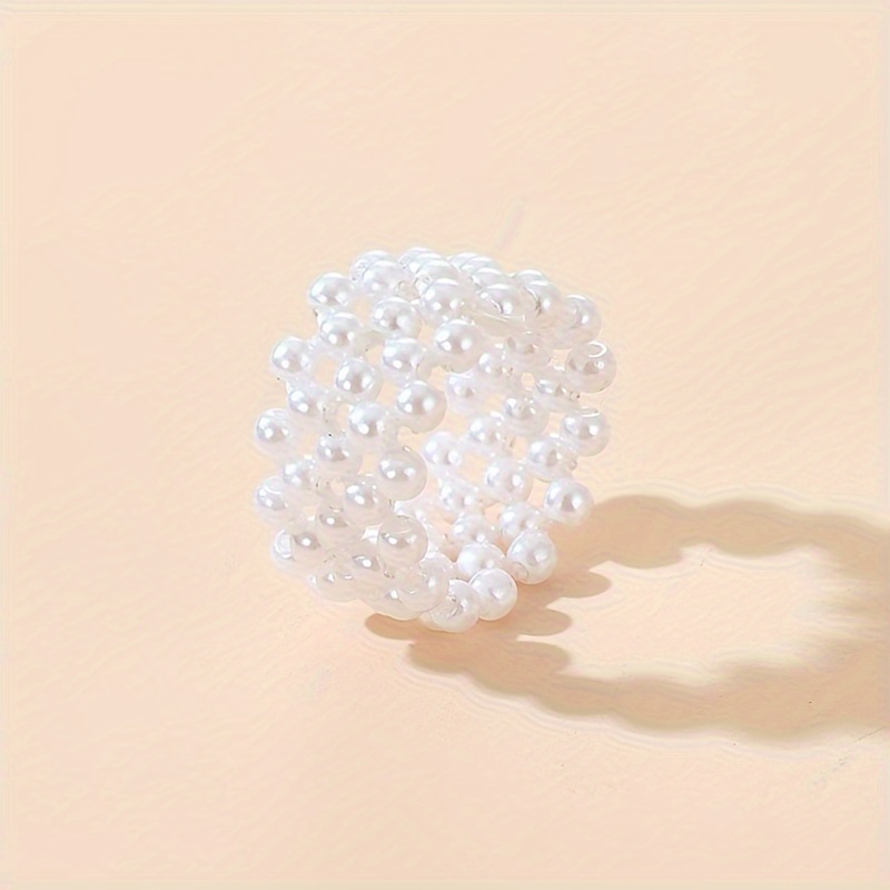 Women's Classic Retro Imitation Pearl Beaded Ring