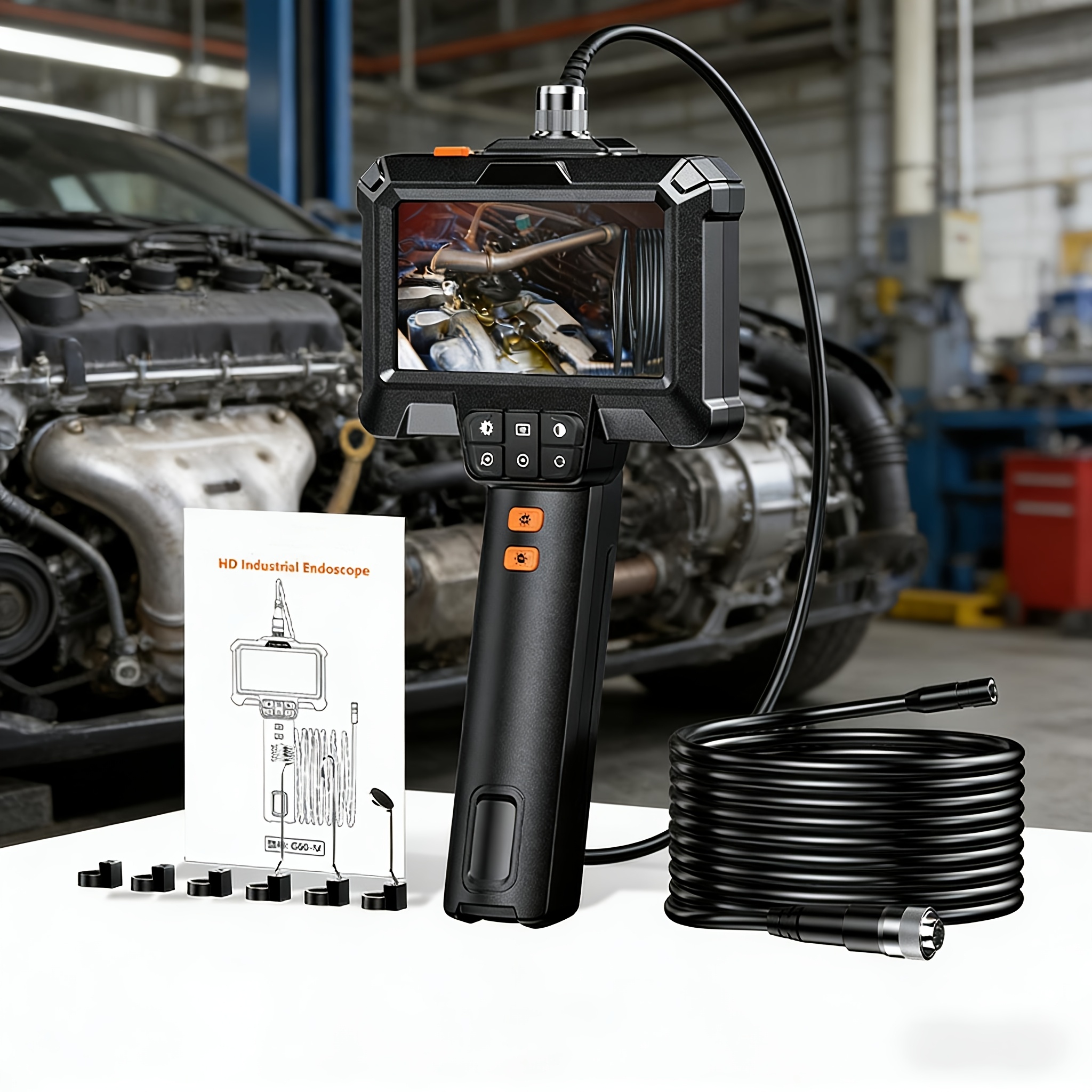 16.5ft Borescope Camera With Light, 4.3"/2.4" Endoscope Camera With Light, IP67 Waterproof Endoscope, 1080 HD Inspection Camera, Snake Camera, Endoscope Camera Gadgets For Men 2 16.5ft Borescope Camera With Light, 4.3"/2.4" Endoscope Camera With Light, IP67 Waterproof Endoscope, 1080 HD Inspection Camera, Snake Camera, Endoscope Camera Gadgets For Men - Image 2