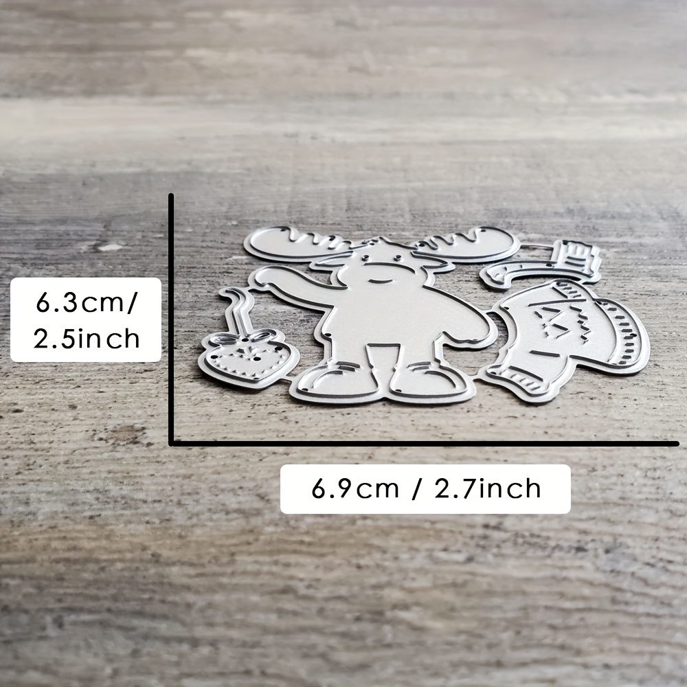 Image of Catlove Christmas Deer Elk Metal Cutting Dies Scrapbooking Mold Stencil Die Cuts Card Making Diy Craft Embossing New Dies