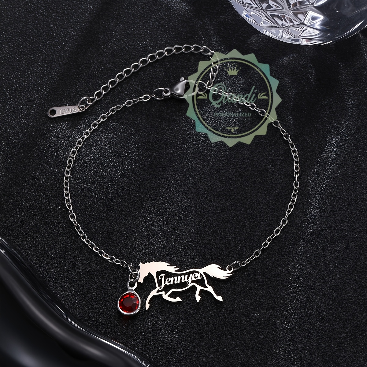 TEMU Personalized Horse Bracelet Custom Horse Name Bracelet Horse Jewelry For Unique Gift Custom Jewelry For Equestrian Fans