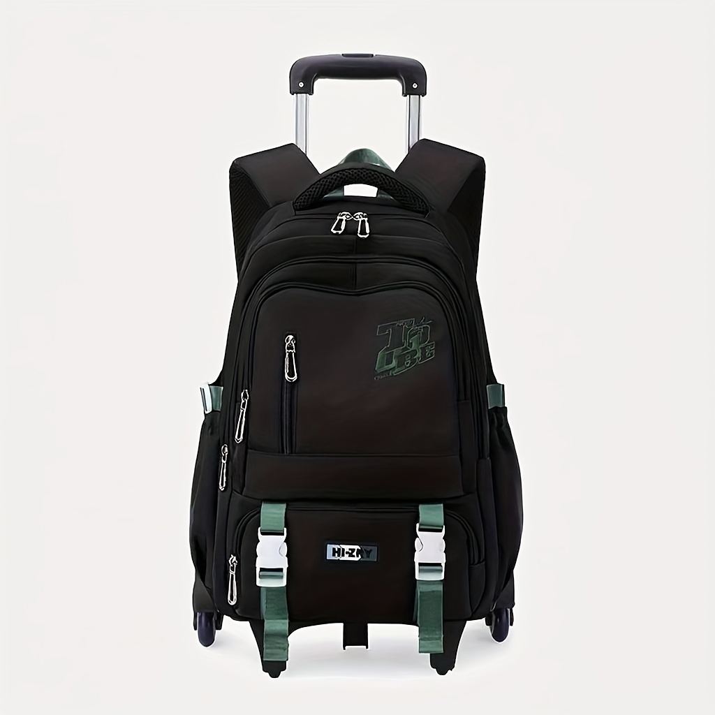   packfashionable splicing casual youth college backpack 25l height of about 47cm large capacity student daily backpack distribution trolley pulley more labor saving travel