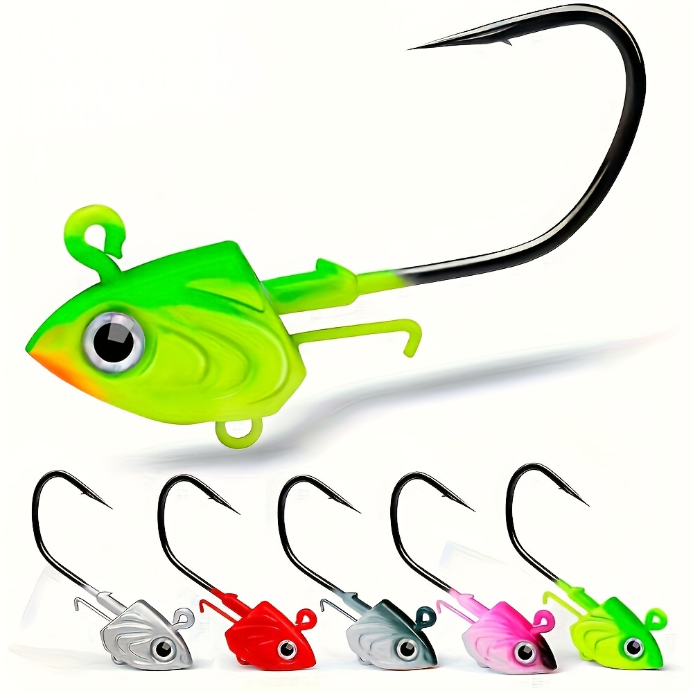 Ned Rig Jig Heads, 50 Pack 1/4oz Baits Jig Head Fishing Hooks Unpainted Jig  Heads for Trout Bass Lure Freshwater Saltwater Fishing (7g 1/4oz)