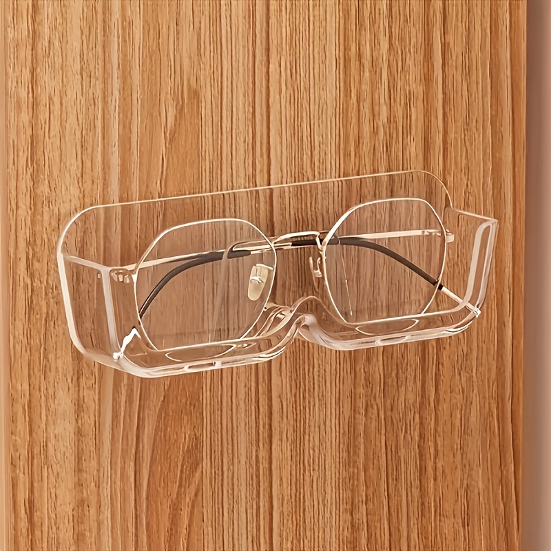 

Ensemble de boîtes de rangement pour lunettes murales pour la Saint-Valentin, organisateur de lunettes à coque rigide, accessoire compact pour salle de bain et chambre - blanc, , transparent