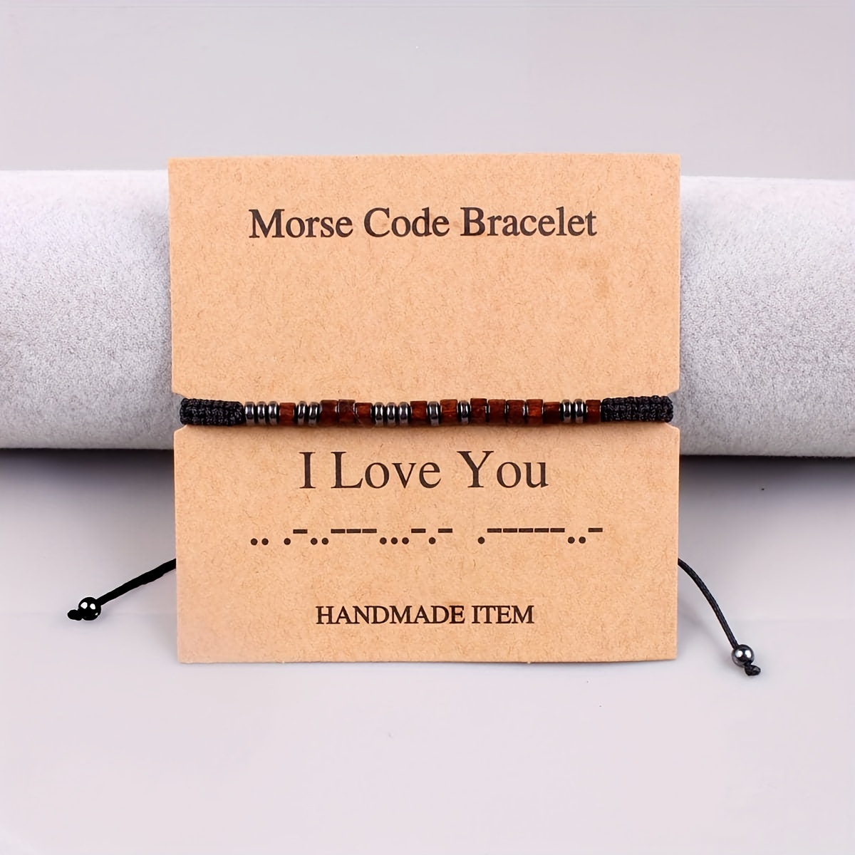 

1pc "i Love You" Morse Code Bracelet, Meaningful Gift For Women And Men, Birthday Valentine's Day Anniversary Gift