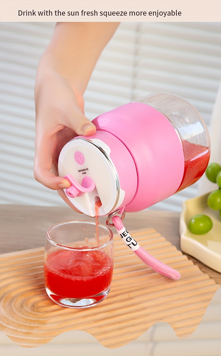 portable mini juicer cup with usb charging 1300mah rechargeable battery multi   squeezer for   details 5