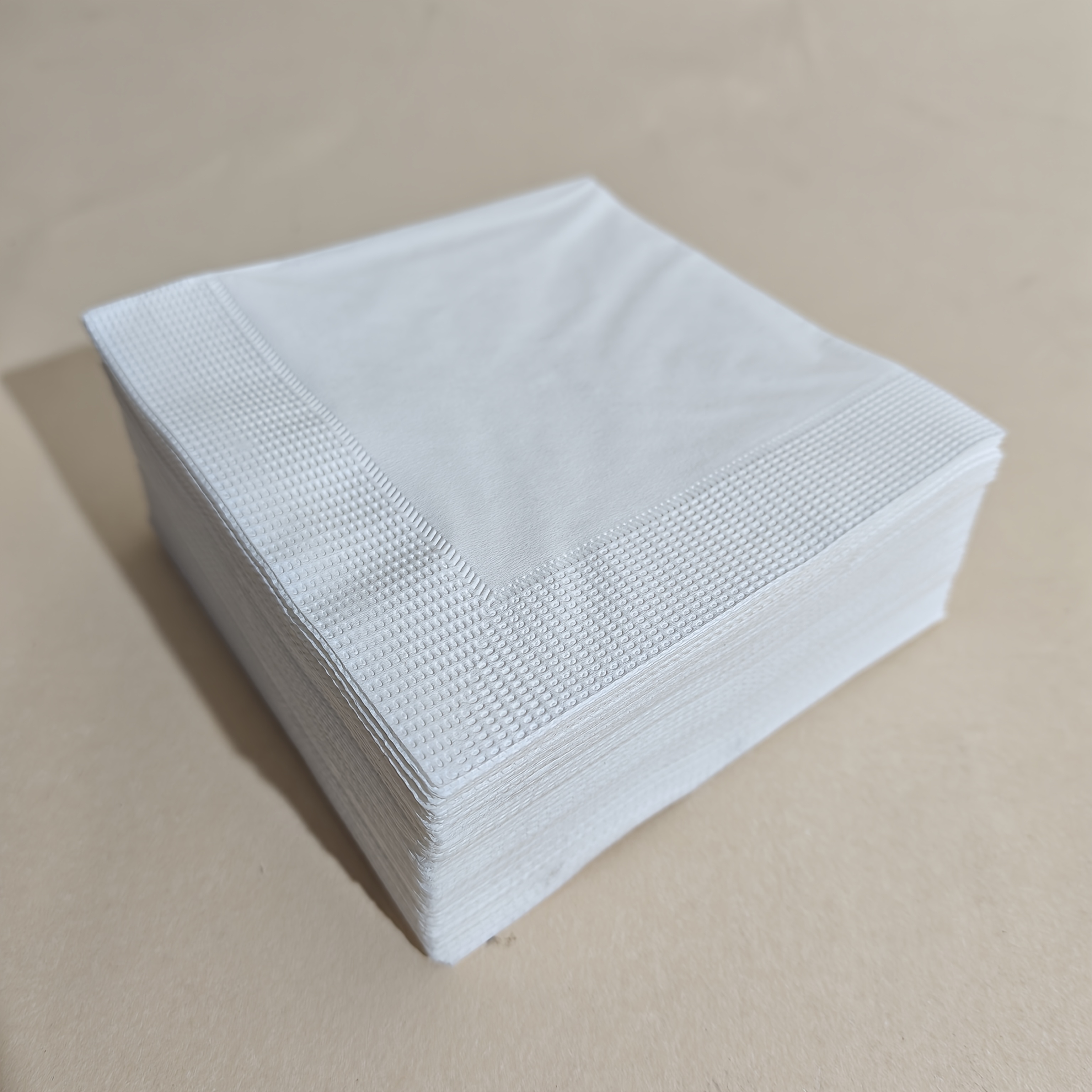 TEMU 100pcs 5 X 5 Inches, White Cocktail Napkins, Coin Embossed Pattern, 2-ply, Square , For Bar, Restaurant, Party, Dinner, Birthday, Wedding,