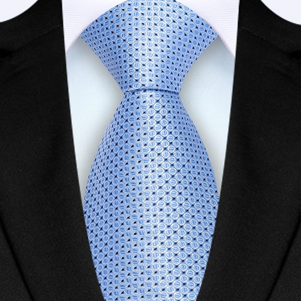 TEMU 1 Men's 8cm Colorful Geometric Tie, High-quality Classic Fashion Wedding Party Prom Business Tie
