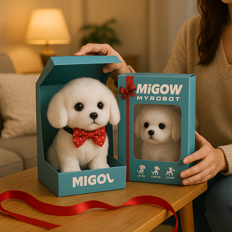 Chien Robot En Peluche Qui Marche Et Parle – Animal Interactif Réaliste, 15 Cm, Cadeau Anniversaire Noël Pour Fille Et Garçon