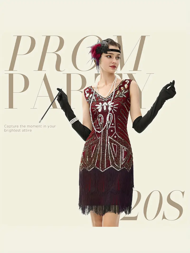 great inspired womens flapper dress set 1920s v neck - Temu great inspired womens flapper dress set 1920s v neck - Temu