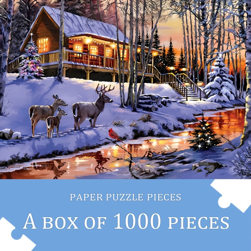 

1000pcs & Wildlife Scene , Shape, Level, Paper, Ideal For Diy Enthusiasts, With Artistic Decor Without Frame, For Adults, Perfect Gift For Birthdays, Christmas, Halloween, Thanksgiving, 14+ Age Group