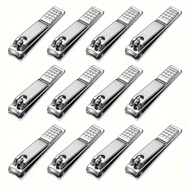 

12pcs Stainless Steel Nail Clipper Set For Women And Men, Fingernail And Toenail Cutter