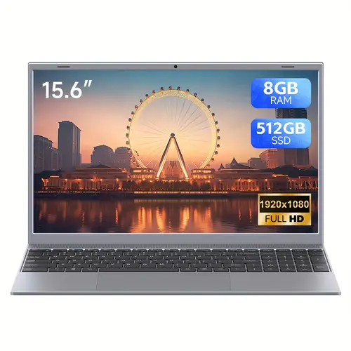 15 6 inch ultra thin lightweight laptop on j3710 processor 4 thread 8gb lpddr3 256gb affordable laptop pc suitable for gaming and office suitable for daily season holiday gifts for