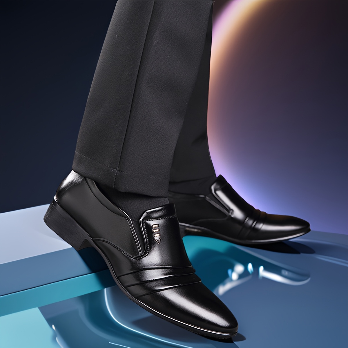 mens dress shoes pointed toe elegant mens size - Temu Portugal