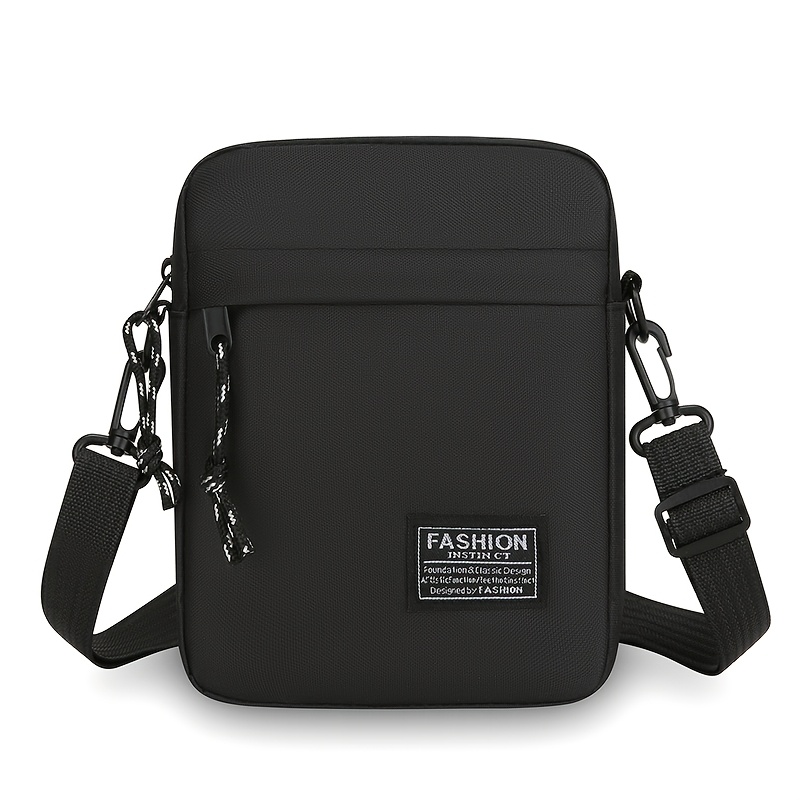 TEMU Compact Crossbody Bag, Lightweight Nylon Shoulder Bag With An Adjustable Strap, Suitable For Men