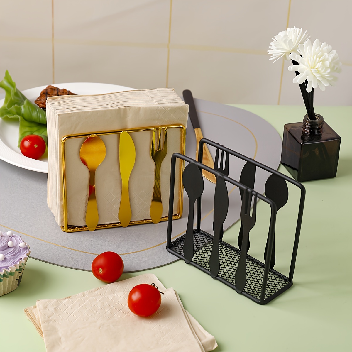 Portatovaglioli in metallo in legno da tavolo porta tovaglioli di carta  dispenser per tovaglioli da cucina tavolo da pranzo decorazione 001 :  : Casa e cucina