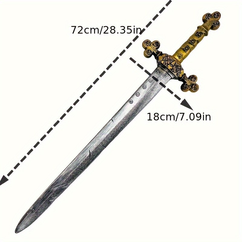 TEMU 1pc Cross Rose Sword Stage Performance Props, Plastic Sword Role-playing Costumes Props Accessories, Holiday Birthday Gifts, Novel Prank Gifts, Toys