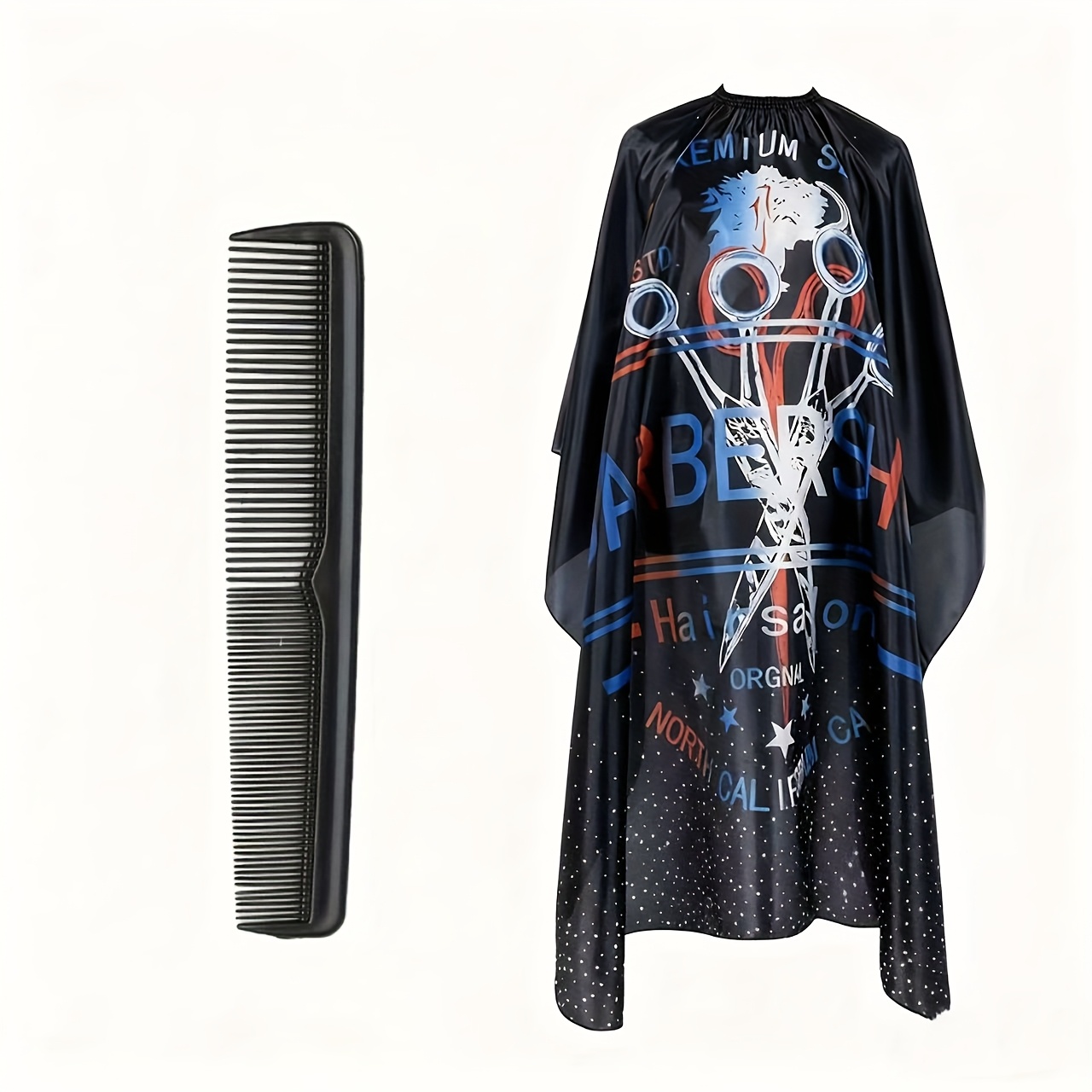 TEMU 2pcs Set (apron + Comb) Large Hair Cutting Apron, Hairdressing Tools, Beauty & Personal Care