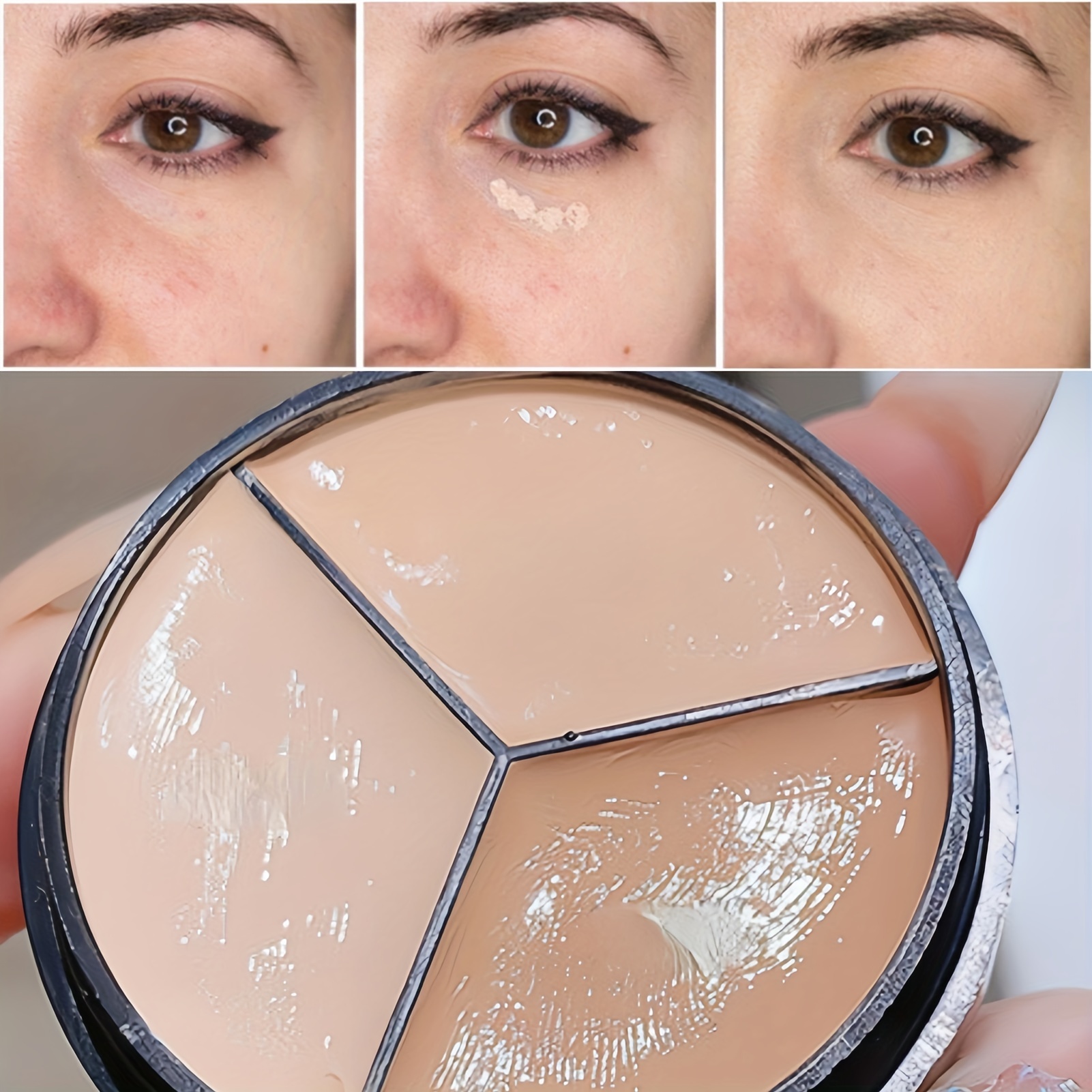 

3 Colors Concealer For Covering Spots Pimples Dark Circles Tear Trough, Contouring Foundation Makeup