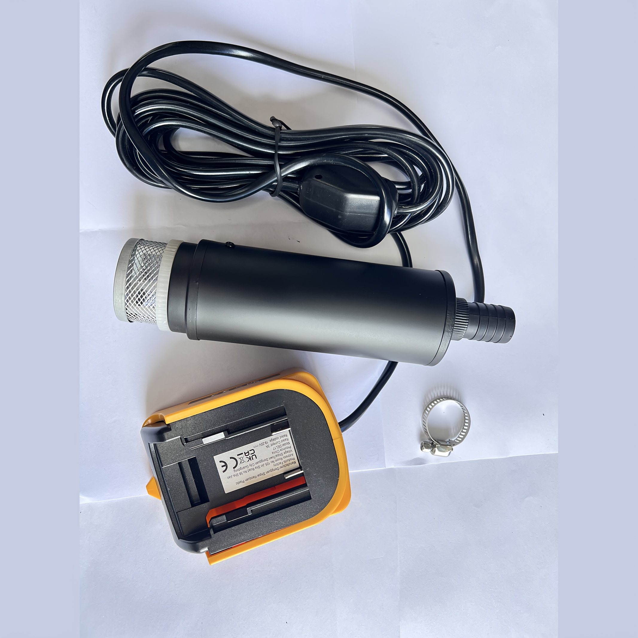 TEMU Pompe de transfert portable 500GPH compatible avec batterie 20V (outil uniquement), avec filtre à sédiments pour piscine, jardin, étang et