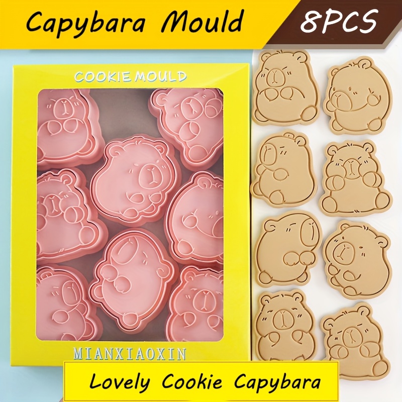 

Capybara Cartoon Cookie Mold, A Cute Tool For Pressing And Cutting Capybara-shaped Cookies, Suitable For Fondant Baking., Cookie Decorating Supplies, Best For Christmas, Thanksgiving