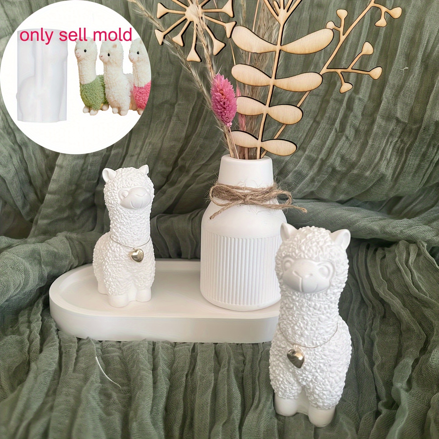 

1pc Cute Alpaca Silicone Mold For Diy Clay, Resin Crafts & Scented Candles, Home Decor & Holiday Gifts