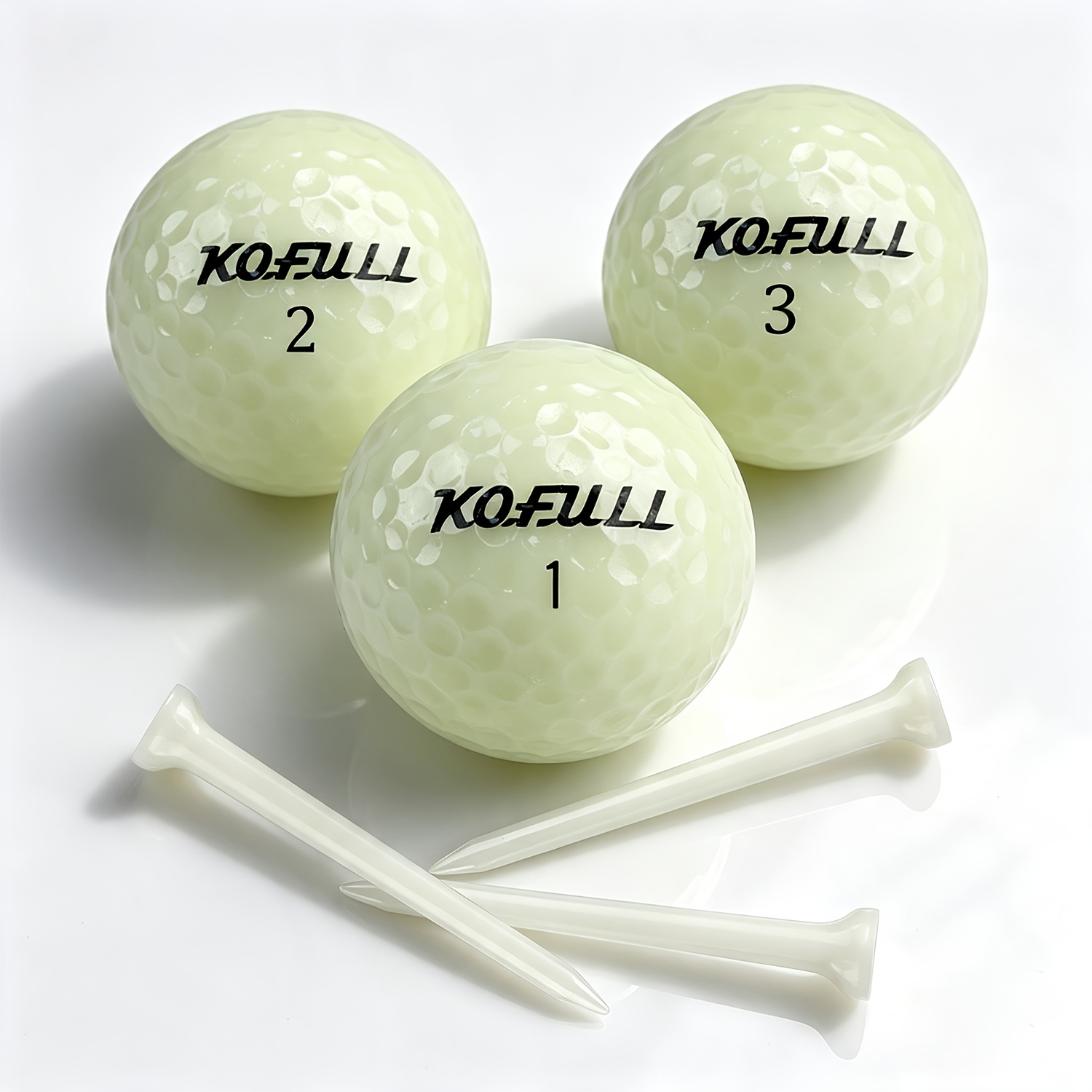 TEMU Crestgolf New 6pcs Set Of Fluorescent Golf Balls - Includes Fluorescent Golf Balls And 70mm Fluorescent Golf Ball Markers, Bright And Durable,