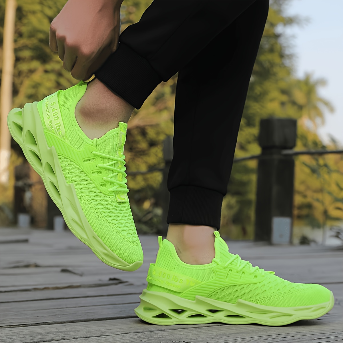 neon green mens dress shoes Men Fashion Dress Shoes-3280 Black Green