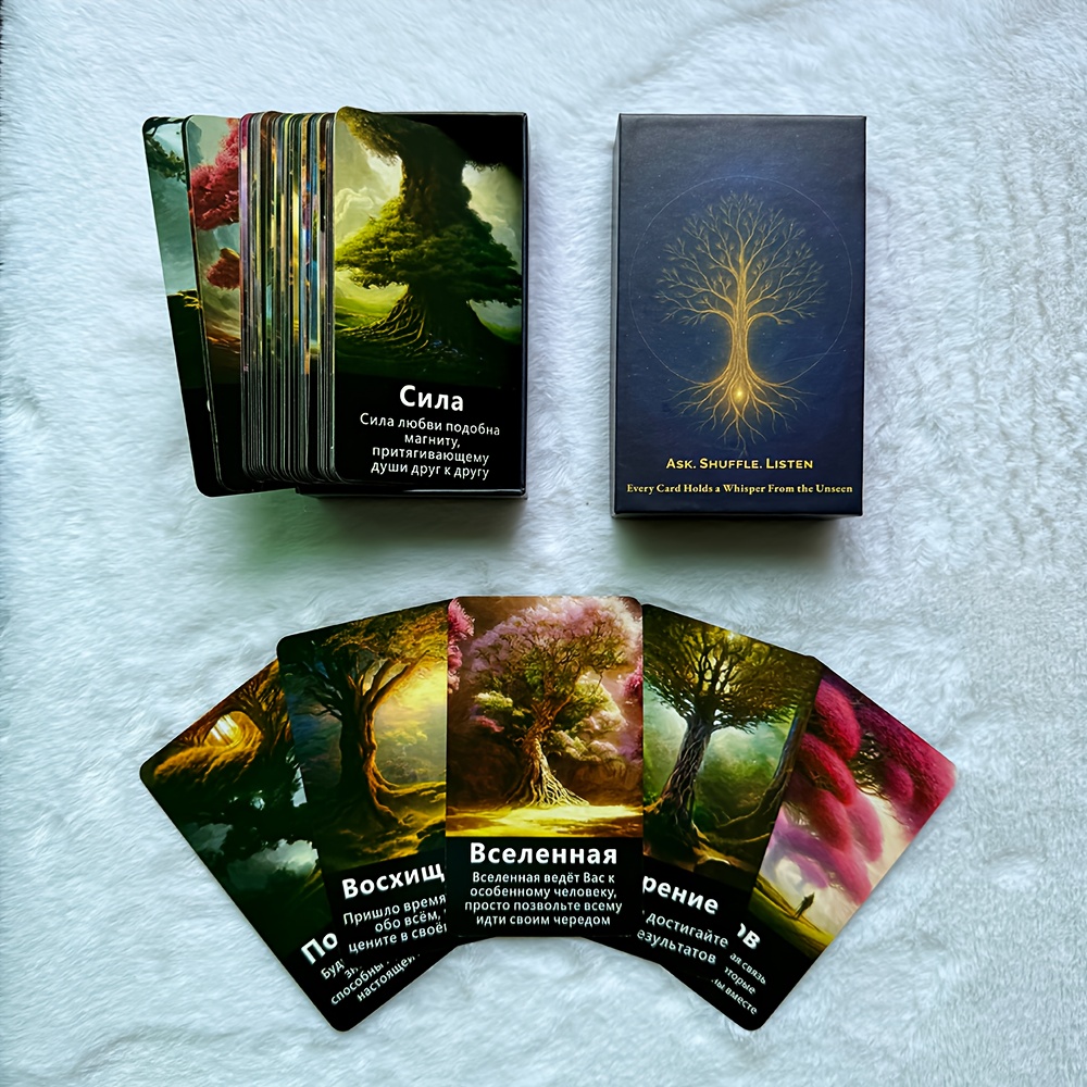 Oracle Cards, 56pcs Self-reflection Deck Prediction, Thanksgiving And Christmas Gift, 12x7cm/4.72x2.75inch, Tarot Deck