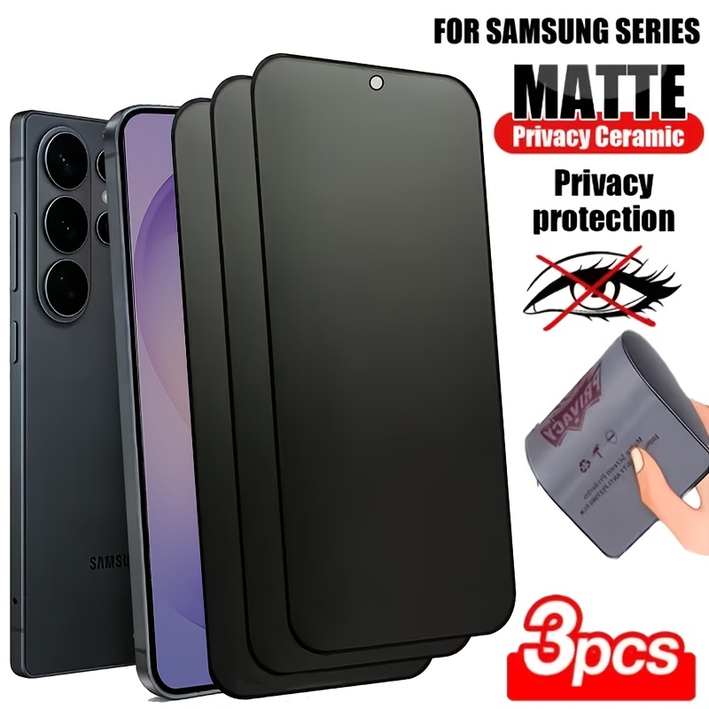 TEMU Pellicola Ceramica Smerigliata per la Privacy, Confezione da 3, Realizzata in Materiale Ceramico, Adatta per Serie for Galaxy S26 Ultra/S26