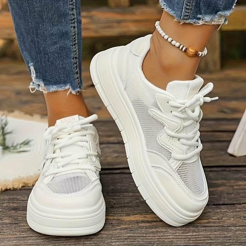 Atmungsaktive Turnschuhe Damen Atmungsaktive Mesh Low Top Sneaker