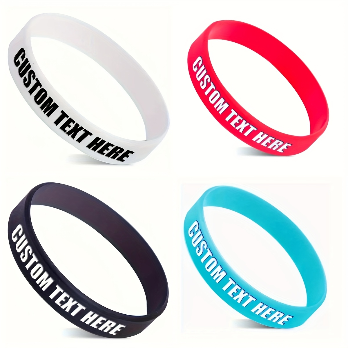 112pcs Customizable Multicolor Silicone Bracelets for Events