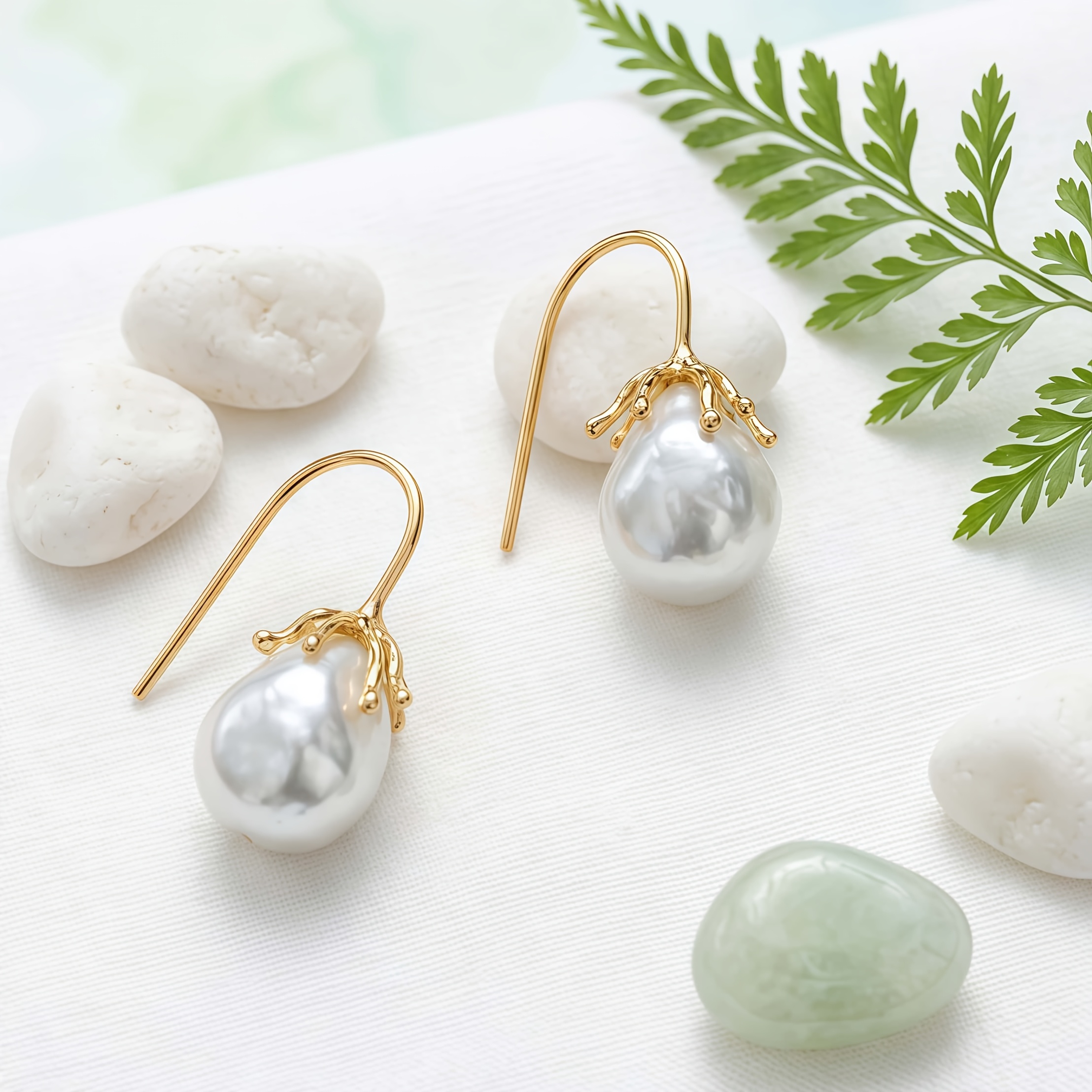 Women's Elegant Teardrop Faux Pearl Ear Hooks, Everyday Wear