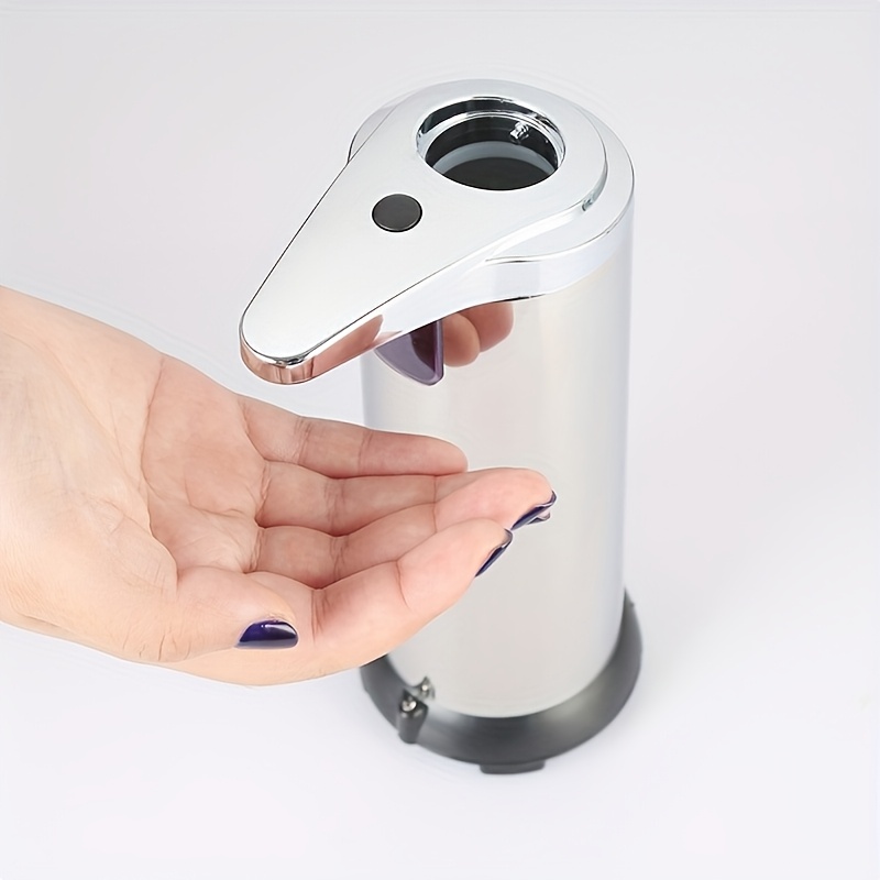 

1pc Mommed Touchless Automatic Soap Dispenser, Stainless Steel Battery-powered Lotion Dispenser, ≤36v Electric Bathroom Accessory For Home, Hotel & Restaurant Use (battery Not Included)