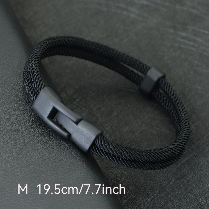 Image of Men's Bracelet Thread Double Layer Detachable Matching Stackable Bracelet Leisure Additions Men Men's Wristband