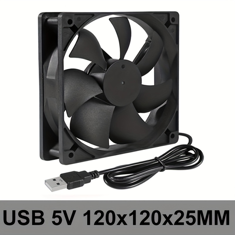 

Cllice 120mm Usb Fan 5v For 3d Printer/pc/computer Case - Brushless Cooling Fan With 7 Blades, Plastic, No Battery Required - 1/2 Pack