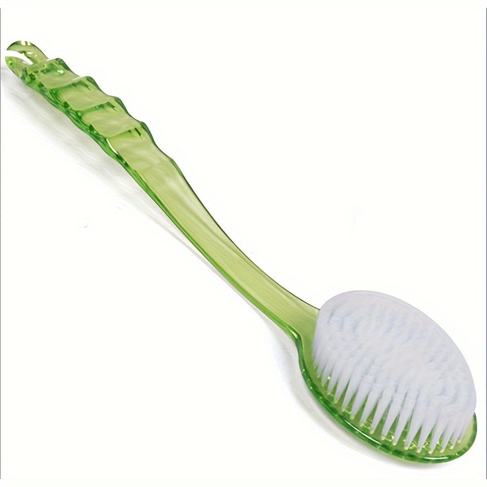 ergonomic long handle bath brush with soft nylon bristles multi application   and body scrubber   in   14 37in Product details 0