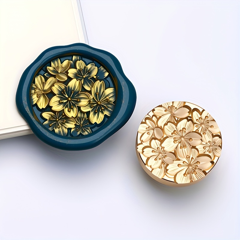 Image of 1 Item, Overlapping Floral/plant Series, Wax Seal Stamp Head, For Scrapbooking/envelopes/stationery/wedding Invitations/ Handmade Gift Decoration, Wax Seal Fireproof Seal (wax Not Included)