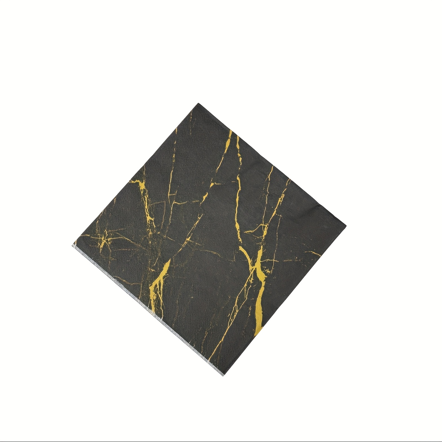 E-shop 20 Stück Doppellagige Retro Party Servietten, 33 × 33 cm, Schwarzer Hintergrund mit Goldener Unregelmäßiger Textur, Schön Bedruckt, Diese Party