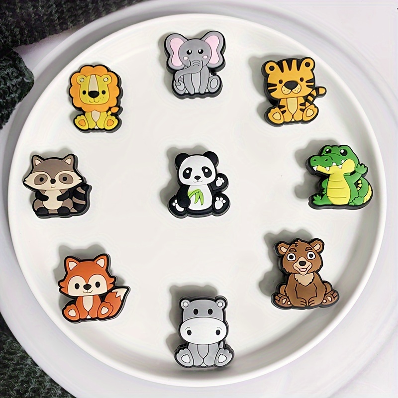 Image of 9pcs Shoe Additions Detachable Shoe Cartoon Animal Creative Street Element Shoe Decoration Christmas Gift Jewelry