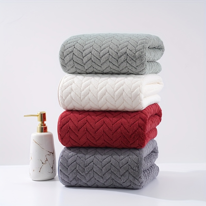 TEMU High Quality 4pcs Towel Set With Hook Design. For Daily Use, Suitable For Bathrooms, Kitchens, Courtyards, And Cars, Easter Gift For .