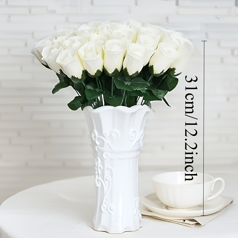 21 teiliges bouquet künstlichen weißen rosen klassische