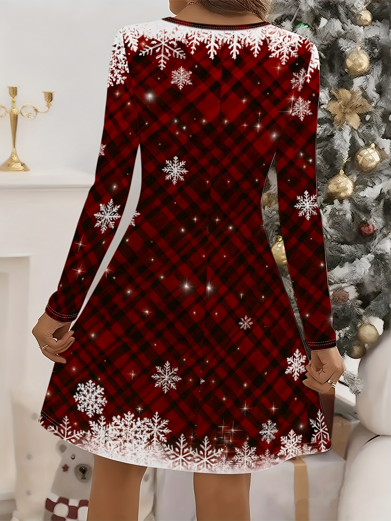 white christmas dresses Christmas Dresses for Women Solid Color Fashion Warm Halter Dress Suit –  Divahotcouture