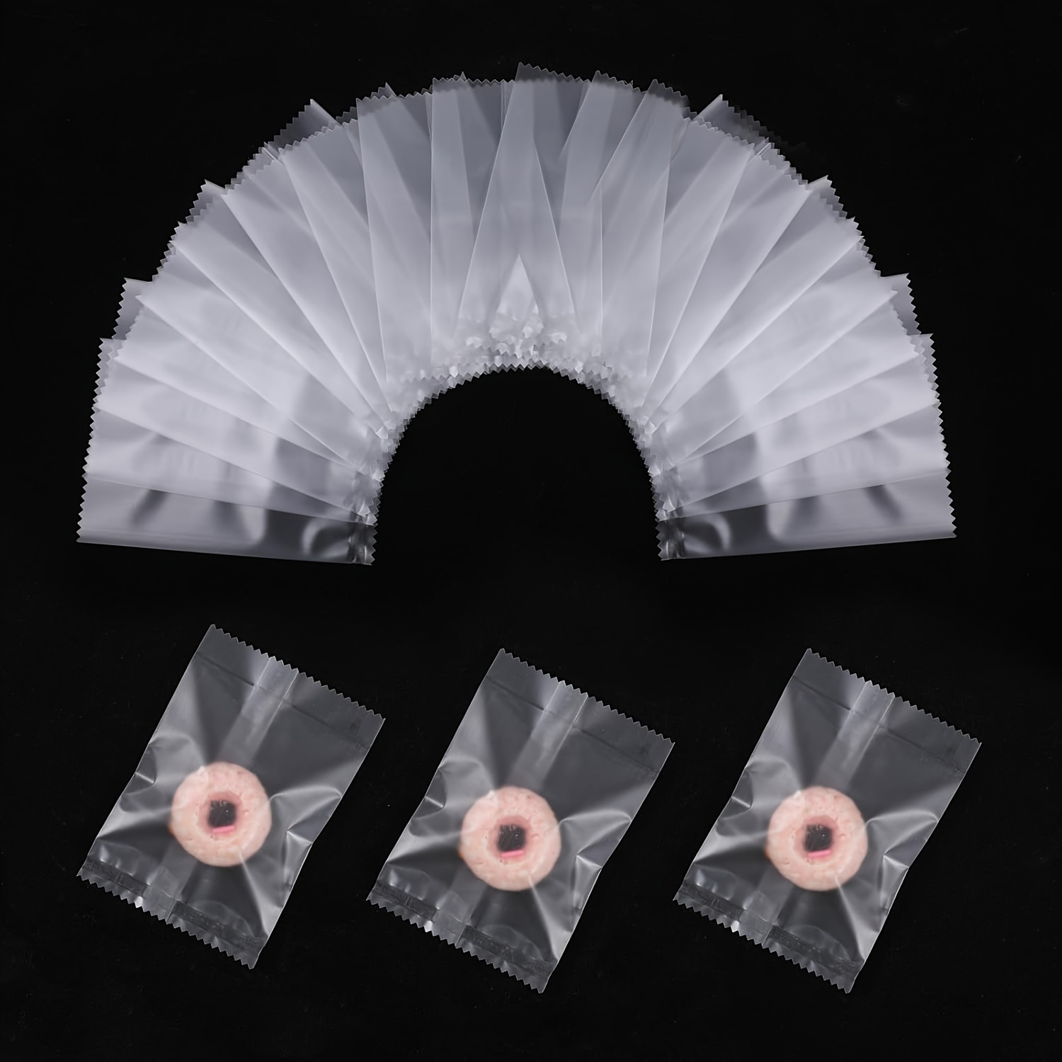 TEMU 200pcs Heat Seal Candy Wrappers For Homemade Caramels Nougats Candy Bags 4"x2.5" Heat Seal Bags For Plastic Caramels Gift Candy Wrappers Non