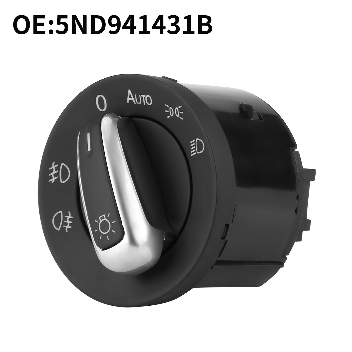 TEMU Interrupteur de commande de phare de voiture 5ND941431B pour VW MK5 MK6 Jetta 5 Passat B6 Tiguan Caddy 2005-2012