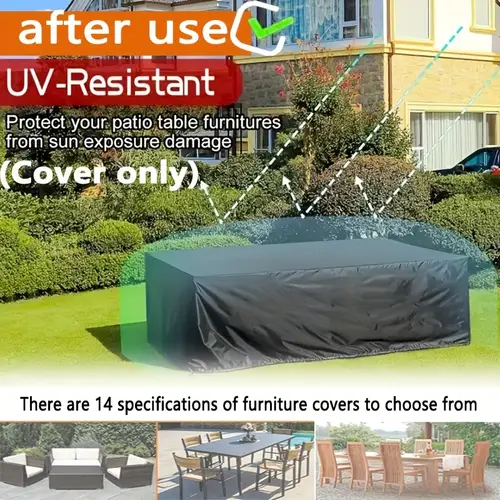 Rectangle Drawstring Covers patio furniture covers sold on Temu Canada