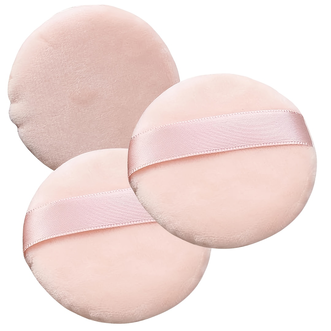 TEMU 3 db puha, bársonyos púderpamacs a szabadon felvethető alapozóhoz, kerek sminkszivacsok arccal és testtel, 2.16 hüvelykes Beauty Blenders,